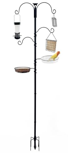 Outdoor Bird Feeder, Outdoor Bird Food Station | Robust Iron Frame Weatherproof - Solution to Feed Sparrows, Canaries, Robins and Robins