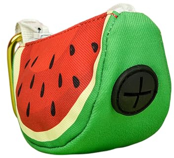 Dispensador de bolsas para excrementos de mascotas, con estampado de frutas, con cremallera, dispensador de equipo para caminar al aire libre, para entrenamiento de perros, suministros para mascotas