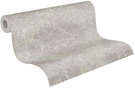 Papier Peint Baroque Metropolitan Stories 2 A.S. Création Alena - St. Petersburg Papier peint intissé 10.05 m x 0.53 m Beige Gris Fabriqué en Allemagne 379014 37901-4