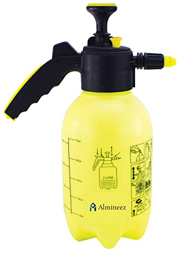 Almineez 2L Hand Pressure Sprayer Mister Bottle Handheld Pump Garden Multi Purpose Plant Watering Car Cleaning Pressurized Sprayer Gardening Tools Weed Killer Control Chemicals Pesticides Lawn Grass