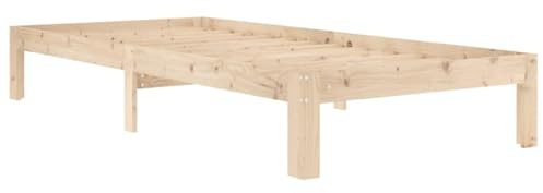 vidaXL Massivholzbett Bettgestell mit Lattenrost Bett Holzbett Bettrahmen Einzelbett Schlafzimmerbett Schlafzimmermöbel Kiefer 90x200cm