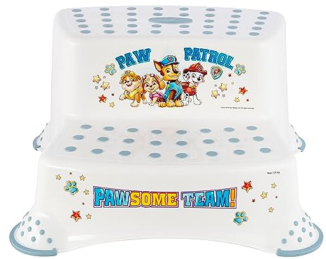 keeeper Scaletta a Due Gradini Paw Patrol, Per Bambini da 3 a 14 Anni Circa, Funzione Antiscivolo, Igor, Bianco