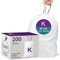 Code K – Lot de 200 sacs poubelle robustes de 36 litres avec cordon de serrage renforcé pour 24 à 40 litres | Reliable1st compatibles avec code K | Sacs poubelle résistants aux déchirures et aux