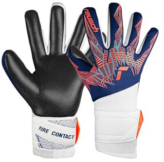Reusch Pure Contact Silver Junior Torwarthandschuhe für Kinder mit Neopren-Rückhand und starkem Grip