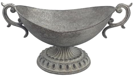 JISADER Flower Urn Vase Urn Planter Home Decoration Tabletop Goblet Vase Wedding Centerpieces Vase Garden Elegant Metal Flowers Vase, 36cmx17.2cmx21.2cm