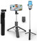 Selfie Stick, 130cm Phone Tripod, 4 in 1 Selfie Stick Tripod, Extendable and Portable Selfie Stick with Detachable Wireless Remote & Stable Tripod Stand, Compatible with iPhone/Galaxy/Huawei etc.