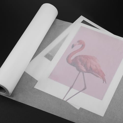 Yimomoyi 46m x 31cm Transparentpapier Rolle, Schnittmusterpapier 30g/m², Papierrolle Malen für Kinder, Reißfestes Transparentes Architektenpapier, Zeichenpapier, Skizzenpapier, Pauspapier