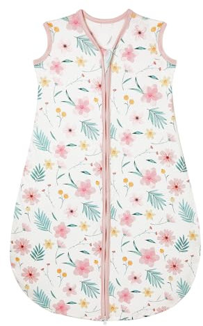 Lilian&Gema Sommerschlafsack Baby 0.5 Tog Baby Schlafsack für 18-24 Monate Baby Sommerschlafsack Bequem und Atmungsaktiv Babyschlafsack Sommer 87.5 cm für Jungen Mädchen Neugeborene Rosa