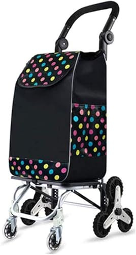 Carrello della Spesa Leggero, Carrello della Spesa per Lo Scorrimento con 8 Ruote Tipo Pieghevole A Scalata Semplice con Ruote Universali Maniglie Regolabili di Grande capacità per Una Stab