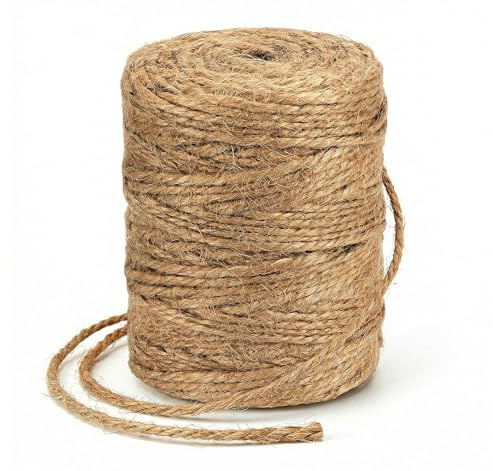 Corde de jute naturelle - 100 m - 4 mm - Corde de jute naturelle - En fibre naturelle - Corde de chanvre - Pour la maison, le jardin, les plantes, le bricolage, les photos, le bricolage, l'artisanat