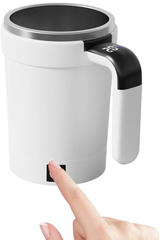 Genérico da caffè con agitazione automatica, portatile con indicatore di temperatura e mixer - Bicchiere auto-agitazione | Per Latte Cacao Regalo Viaggio Casa Ufficio