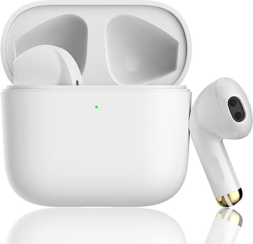 Airpots Auriculares Bluetooth Air Buds Pods in-Ear Inalámbricos Bluetooth 5.4 Hi-Fi Sonido estéreo IPX8 Impermeable Auriculares Inalámbricos Control Touch para Air pod iPhone Samsung Android