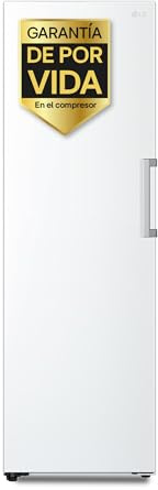 LG GFT41SWGSZ - Congelador Total No Frost, Linear Cooling, Multi Air Flow, Cajones Amplios, Smart Diagnosis, Congelación Rápida, Diseño Metal Fresh, Clasificación E, Capacidad 355 L, Color Blanco