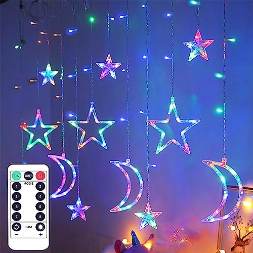 Melofo 3.5M Curtain Fairy String Lights Battery Powered 8 Modes Indoor Outdoor Lights with Remote Control LED Night Lights Gifts for Birthday Holiday Christmas Thanksgiving Party Wedding Decorations
