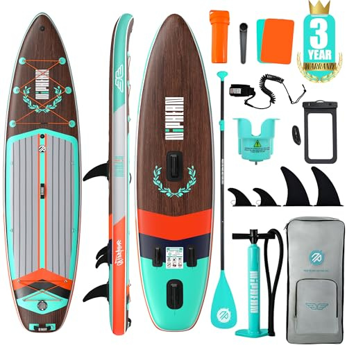 Niphean (Extra Large) Inflatable Paddle Board, SUP for 2+1 People/Family, Stand Up Paddle Board with (Beginner Friendly), Waterproof Phone Pouch, Paddle Boards for Adults, Gift Ideas