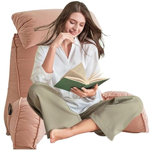AMZZHAO Cojin Lumbar de Lectura Premium,Respaldo para Cama,Sofá,Suelo y Almohada Extra Viscoelástica,para Sentarse en la Cama Leer Juegos o Ver la Biblioteca de TV