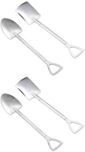 Cucchiaio Pala in Acciaio Inossidabile,4 PCS Cucchiaino da Caffè Cucchiaino da Tè Cucchiaio da Dessert per Picnic Bar Feste in Cucina