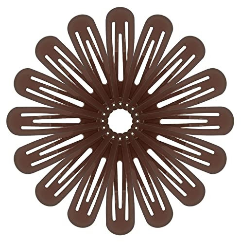 Lot de 16 grandes barrettes à cheveux pour femme - 7 cm - Pour cheveux épais - Marron