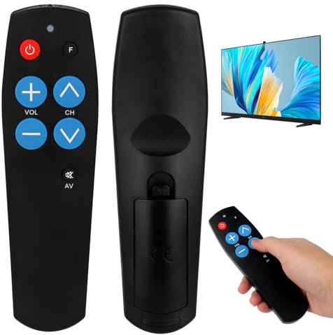 LYPPUL Télécommande TV universelle grand bouton facile à utiliser et à configurer