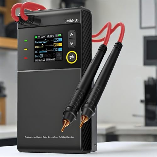 smafoseedding Poste À Souder par Points À Double Impulsion (2025) avec Batterie Externe (2 Batteries De 5000 mAh) Et Écran Couleur, Soudure 0,25 Mm, Stylo De Soudage en Laiton | Équipement De Soudage