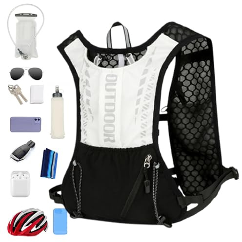 MWZBTG Gilet D'hydratation, Gilet Trail, Gilet Running Hydratation, Gilet De Course, Running Vest Chest, Fournitures Sportives Légères, Gilet Réfléchissant, Sac À Dos Réglable