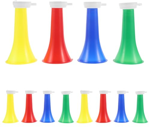 TOYANDONA 12 Piezas Unidades de Bocinas Plegables para Animar Partidos Cuernos de Plástico y Compactos para Eventos Deportivos Fiestas y Graduaciones Accesorios de Porristas para Adultos