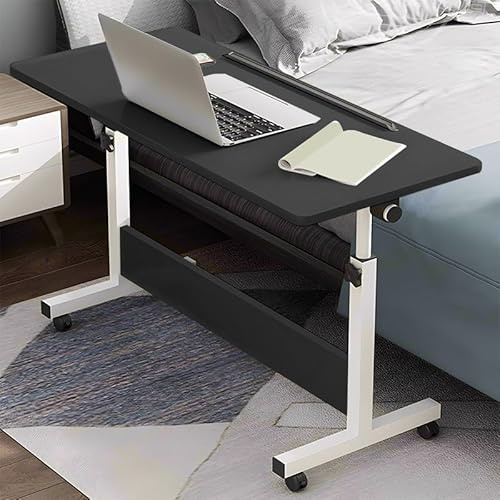 WXJHL Small Standing Desk Adjustable Height Rolling Computer Desks Portable Laptop Table with Wheels for Home