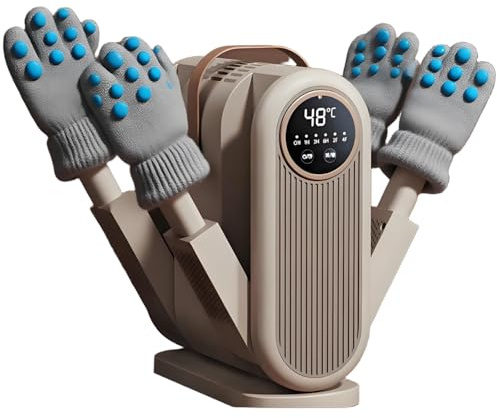 Sèche-chaussures avec désinfection UV, minuterie réglable et deux modes de chauffage, soufflage d'air chaud à 360°, entretien complet des chaussures et désodorisant