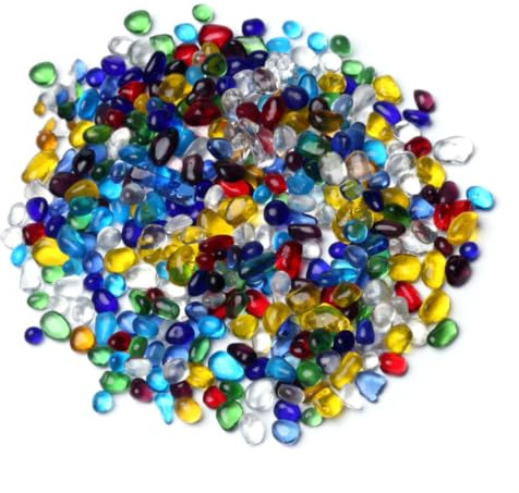 Zerodeko Grava de Vidrio Esmaltada para Embellecimiento de Acuarios y Macetas, Piedras Vidriadas de 3-5mm Ideales para Manualidades y Ornamentos Decorativos