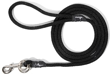 The Walkie No Pull Dog Leash - Gentle, Effective, Encourages Loose Leash Walking - Made in USA - Black - Size Large for Dogs 25 lbs – 150 lbs