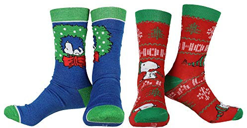 Peanuts Snoopy Holiday Erwachsene Crew Socken, 2 Stück