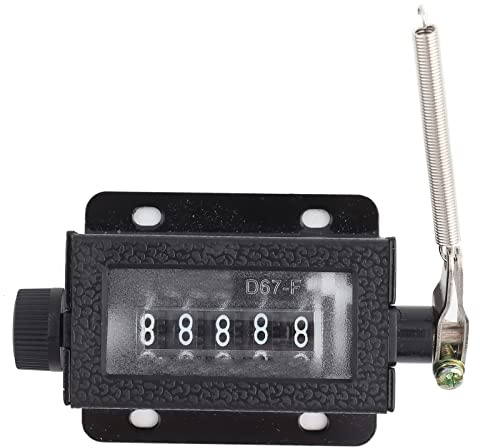 Contador mecánico, D67-F Contador de conteo manual mecánico de 5 dígitos reiniciable