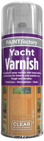 SDMAX All Purpose Yacht Varnish Professional, Gloss Finish Spray, Glossy Varnish Spray, Clear Varnish Spray, All Purpose Wood Varnish Spray Paint, 250ml (1 Pcs)