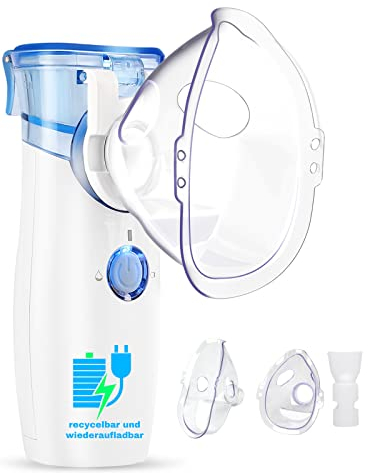 Rechargeable Portable Inhalators Machine Mini steam Nebuliser for Kids and Adults Travel and Home Daily Use Gifts(Blue)