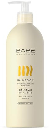 Babé Labs 500 ml oljebalsam, transformerbar oljekräm, fuktgivande, näringsgivande, reparerande, torr hud
