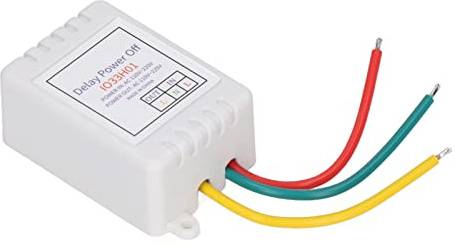Temporizador de Retardo, Interruptor de relé Amplia Aplicación Varios Modos Entrada de 110 V‑220 V Ajustable para Ventilador (con carcasa)
