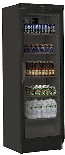 MBH - Armoire à boissons professionnelle 372 litres couleur NOIRE. Vitrine réfrigérée frigo porte vitrée - MADE IN EUROPE