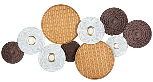 GILDE Väggrelief Vienna metall brun naturfärger 64 x 122 x 5 cm väggdekoration konst dekoration vardagsrum