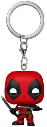 Funko Pop! Keychain: Deadpool & Wolverine - Deadpool - Novelty Keyring - Collectable Mini Figure - Stocking Filler - Gift Idea - Official Merchandise - Movies Fans - Backpack Decor