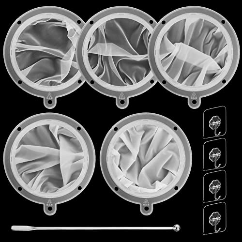 GZLFH 5 Stk Lebensmittel Sieb Filter, Fein Mit Edelstahl Kompatibel Mesh für Zum Filtern von Säften, Kaffee und Milch (5 Spezifikationen)