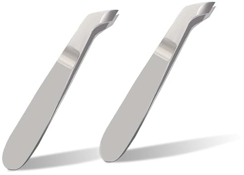 2 Pack Mini Cuticle Cutter, Small Cuticle Trimmer for Manicure and Pedicure, Professional Nail Kit Cuticle Nippers Portable Hangnail Clippers Remover Tweezers for Man Woman, Silver