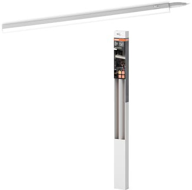 Osram Switch Batten Schlanke LED-Lichtleiste mit eingebautem Schalter 600 mm 8W 3000K in Weiß, zu nahtlosen Lichtbändern verbindbar, IP20-Schutz, für Unterbaubeleuchtung innen