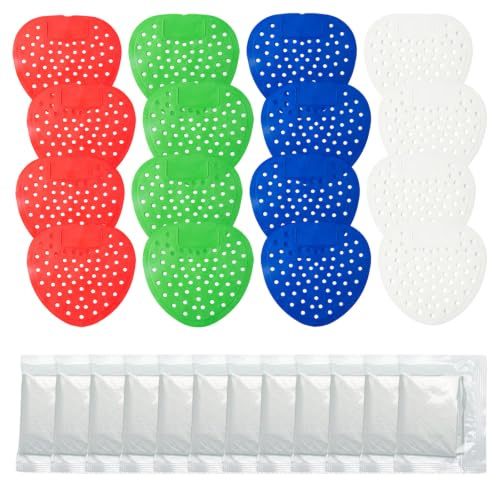 OZNXWRYY Filtro para urinarios 12 Unidades, 19.5 x 18.5 cm, PVC ecológico, antiolor, para Evitar Atascos y Salpicaduras, Ideal para baños públicos y privados