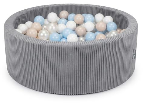 KiddyMoon Piscina Bambini Lavabile 90 X 30 Cm Con 200 Palline, Piscina Con Palline Per Bambini, Gioco Da Interno In Schiuma, Facile Da Pulire