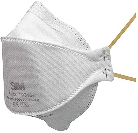 3m 7000088725 Aura respiratore monouso, FFP1, nonValved, Bianco, Confezione da 20