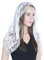 Mantilla de encaje con velo católico, velo de iglesia, capilla, velo para cubrir la cabeza de la misa latina, Blanco, M