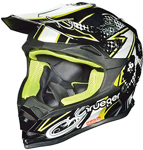 RK-652 Kinder Crosshelm Endurohelm Motorradhelm Roller Quad Helm Kinderhelm, Größe:XS (53-54), Farbe:Black Coolplay