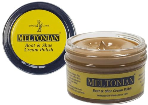 Meltonian Cream Shoe Polish - Boot Polish, Leather Shoe Polish Oil Based with Beeswax - Restores & Protects, 60+ Colors, Adobe