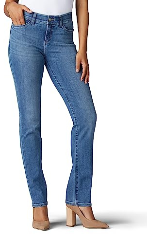 Lee Damen Ultra Lux Comfort with Flex Motion Straight Leg Jeans, Juniper, 38 Kurz