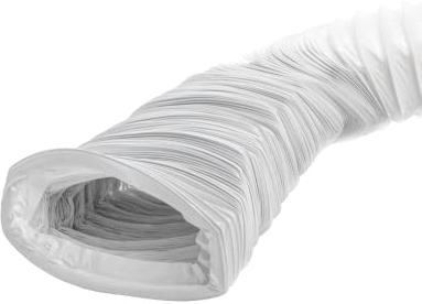 Tuyau d'évacuation d'air plat en PVC 220 x 55 mm de long 6 m - Tuyau d'évacuation d'air pour climatisation, sèche-linge, hotte - Accessoires de sèche-linge